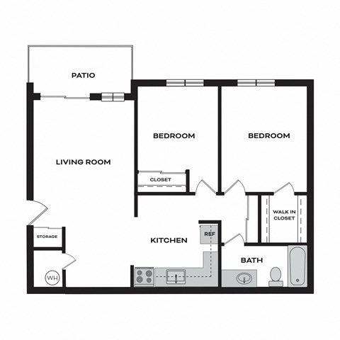 BRIX Apartments 2x1 Floor Plan